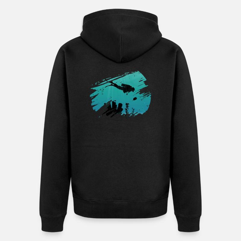 Plongée plongeurs - Veste à capuche bio Premium Unisexe - noir