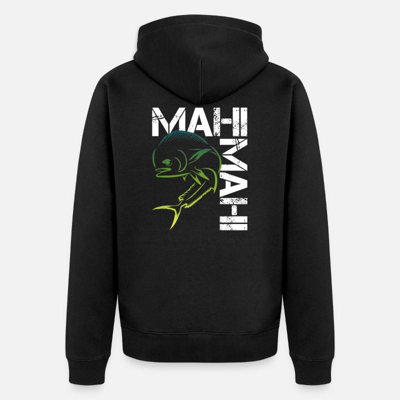 Poisson Mahi Mahi - Veste à capuche bio Premium Unisexe - noir