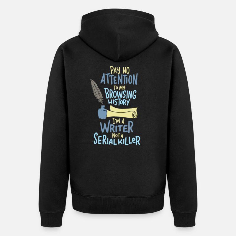 Écrivain - Conteur - Veste à capuche bio Premium Unisexe - noir
