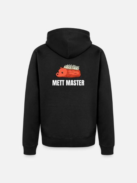Mett Master Mettbrötchen Mettigel - Unisex Premium Organic Zip Hoodie - black