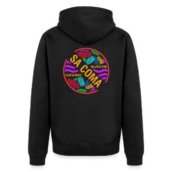 Sa Coma Majorque Espagne Baléares vacances - Veste à capuche bio Premium Unisexe - noir - Dos - Nico (187cm)