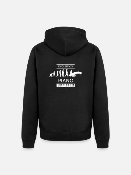 Evolution Piano - Unisex Premium Bio Zip Hoodie - Schwarz