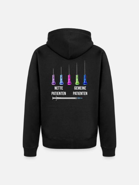 Lustige Krankenschwester - Unisex Premium Bio Zip Hoodie - Schwarz
