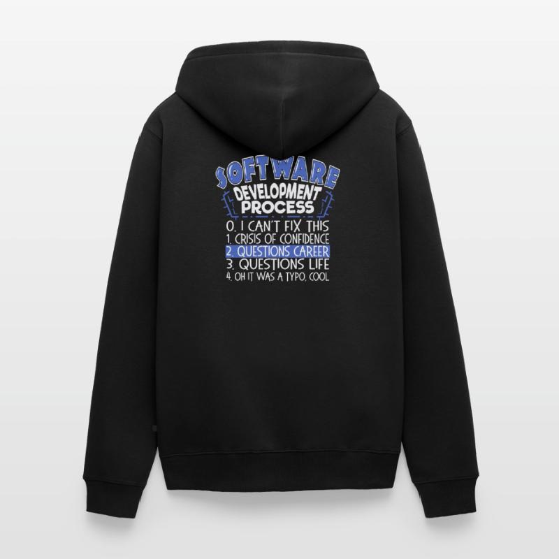Software Developer Sayings Funny Computer Nerd Unisex Premium Organic Zip Hoodie