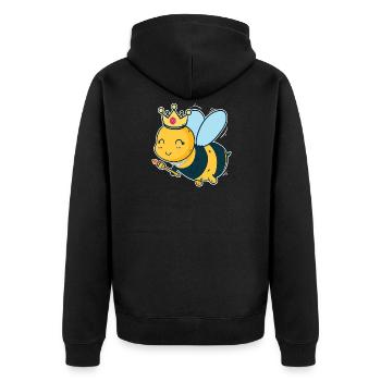 Bee honey bee queen bee - Unisex Premium Organic Zip Hoodie - black - Back - Nico (187cm)