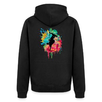 stuntscooter kickscooter scooter kick scooter eroller - Unisex Premium Organic Zip Hoodie - black - Back - Nico (187cm)