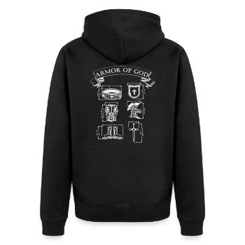 Armure de foi chrétienne de Dieu Éphésiens 6 - Veste à capuche bio Premium Unisexe - noir - Dos - Nico (187cm)