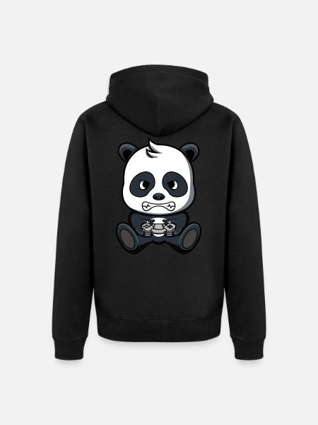 Panda Gaming - Unisex Premium Organic Zip Hoodie - black