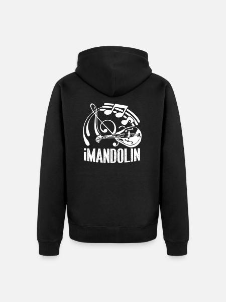 Mandolin Funny Mandolin - Unisex Premium Organic Zip Hoodie - black