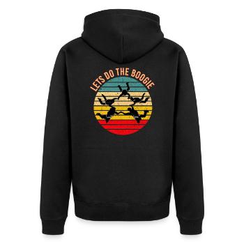 Parachutist Skydiver Parachute Boogie - Unisex Premium Organic Zip Hoodie - black - Back - Nico (187cm)