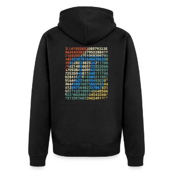 Cadeau de mathématicien rétro Pi Math Vintage Nerd - Veste à capuche bio Premium Unisexe - noir - Dos - Nico (187cm)