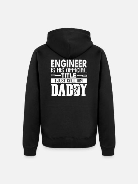 Engineer Engineer Daddy - Unisex Premium Organic Zip Hoodie - black