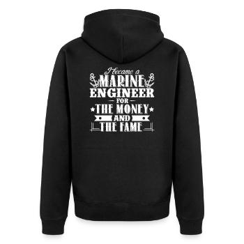 Ingénieur maritime Je suis devenu ingénieur maritime - Veste à capuche bio Premium Unisexe - noir - Dos - Nico (187cm)
