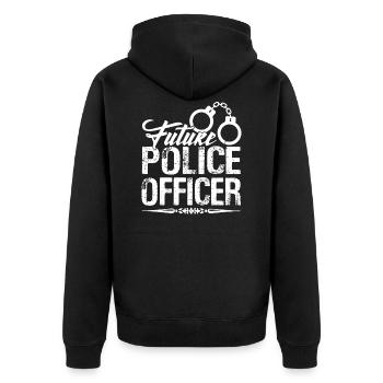 Policier Future Policier - Veste à capuche bio Premium Unisexe - noir - Dos - Nico (187cm)
