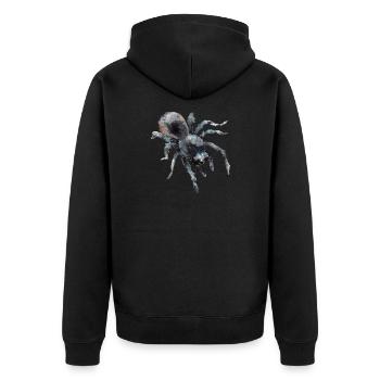 Tarantula tarantula tarantula - Unisex Premium Organic Zip Hoodie - black - Back - Nico (187cm)