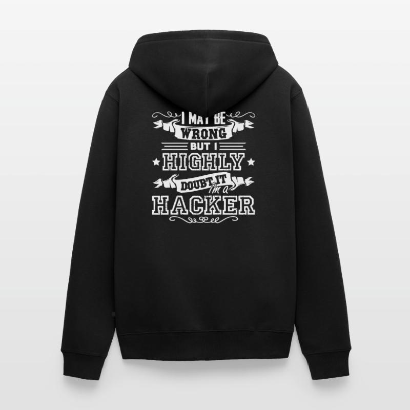 Hacker Ich bin ein Hacker Unisex Premium Bio Zip Hoodie