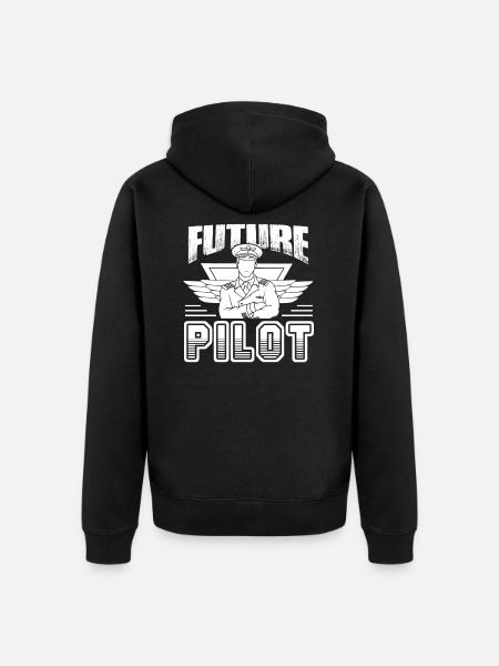 Pilot Future Pilot - Unisex Premium Organic Zip Hoodie - black