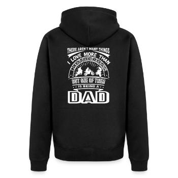 Motocross Motocross Papa - Veste à capuche bio Premium Unisexe - noir - Dos - Nico (187cm)