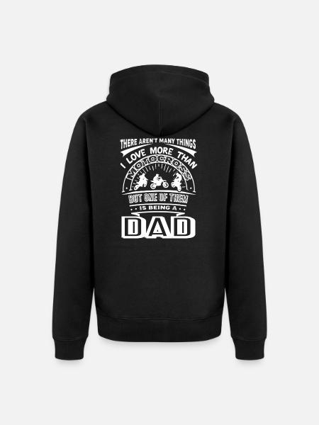 Motocross Motocross Dad - Unisex Premium Organic Zip Hoodie - black