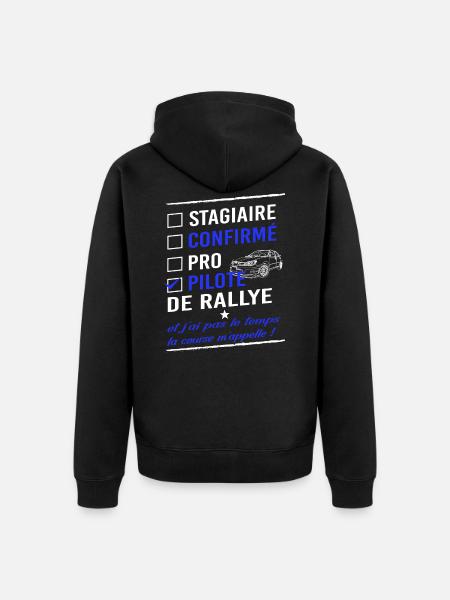 Pilote de rallye - Veste à capuche bio Premium Unisexe - noir