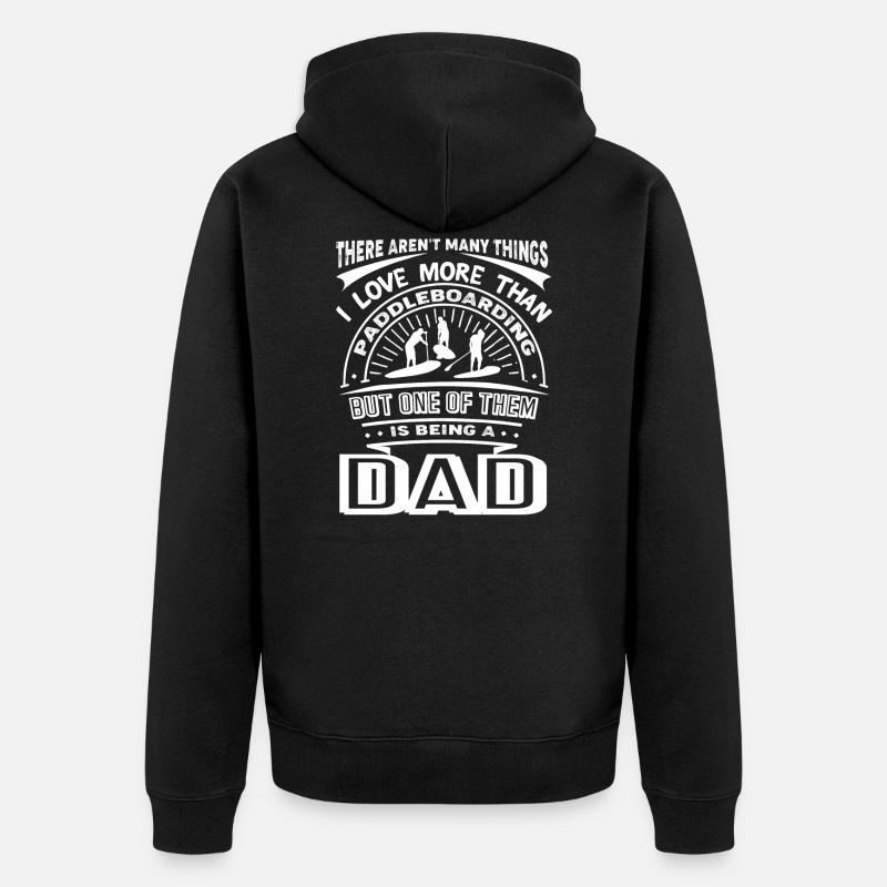 Paddleboard Paddleboarding Papa - Veste à capuche bio Premium Unisexe - noir