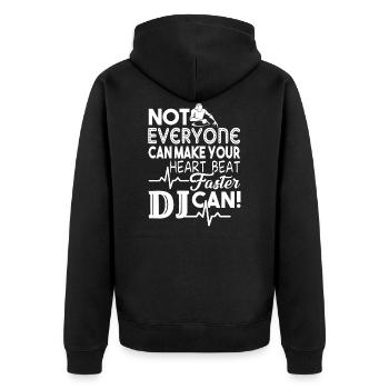 DJ accélère le rythme cardiaque - Veste à capuche bio Premium Unisexe - noir - Dos - Nico (187cm)
