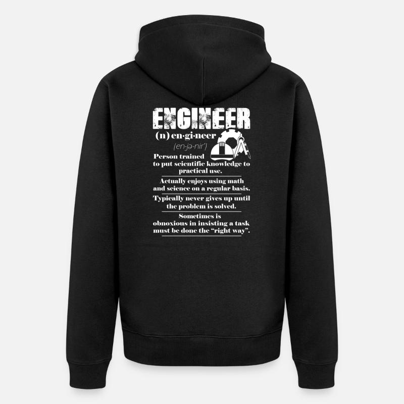 Définition de l'ingénieur - Veste à capuche bio Premium Unisexe - noir