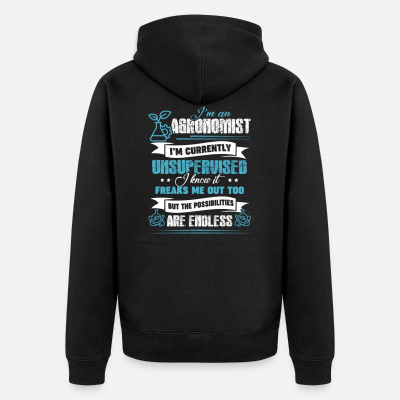 Agronome Je suis agronome - Veste à capuche bio Premium Unisexe - noir
