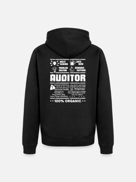Auditeur multitâche - Veste à capuche bio Premium Unisexe - noir
