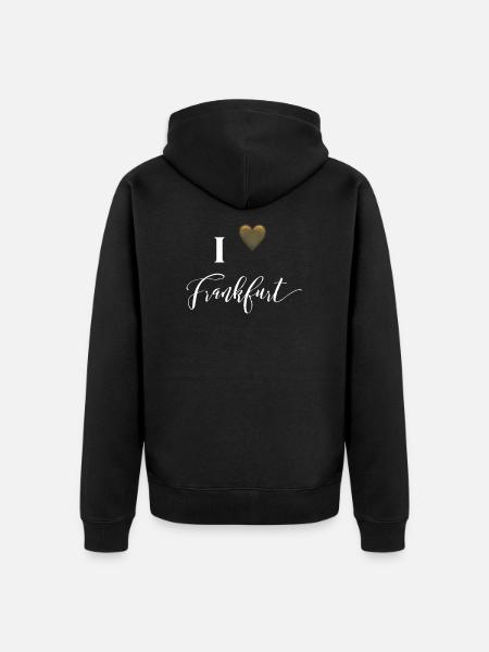 Frankfurt - Unisex Premium Organic Zip Hoodie - black