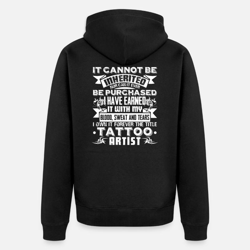 Tatoueur Forever Title Tatoueur - Veste à capuche bio Premium Unisexe - noir