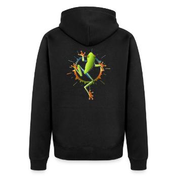 Frosch - Veste à capuche bio Premium Unisexe - noir - Dos - Nico (187cm)