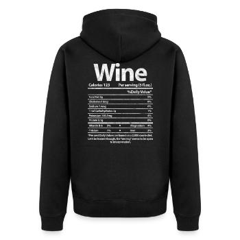 Vin Vin rouge Vin vin vin festival Vin blanc - Veste à capuche bio Premium Unisexe - noir - Dos - Nico (187cm)