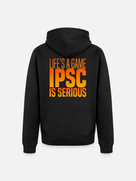 IPSC IS SERIOUS - Unisex Premium Organic Zip Hoodie - black