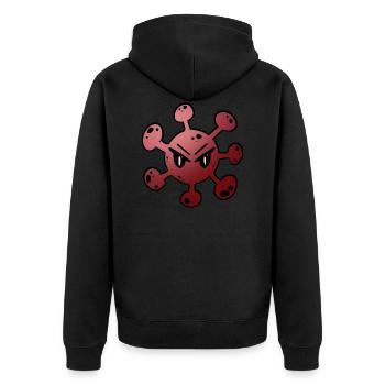Virus Bactéries Pathogènes Virus Corona Covid-19 - Veste à capuche bio Premium Unisexe - noir - Dos - Nico (187cm)