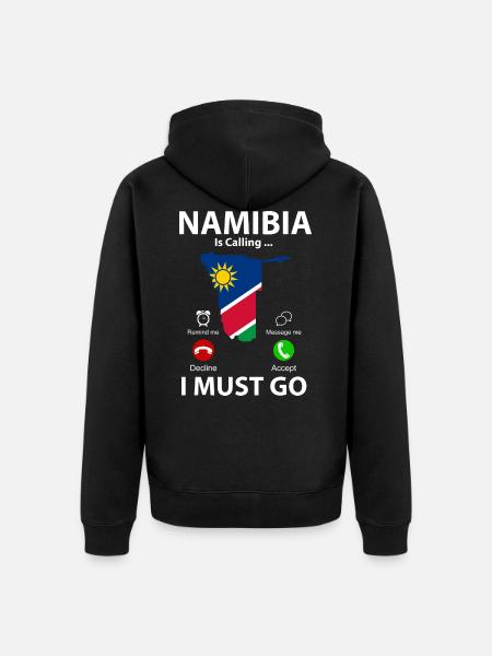 Namibia - Unisex Premium Organic Zip Hoodie - black