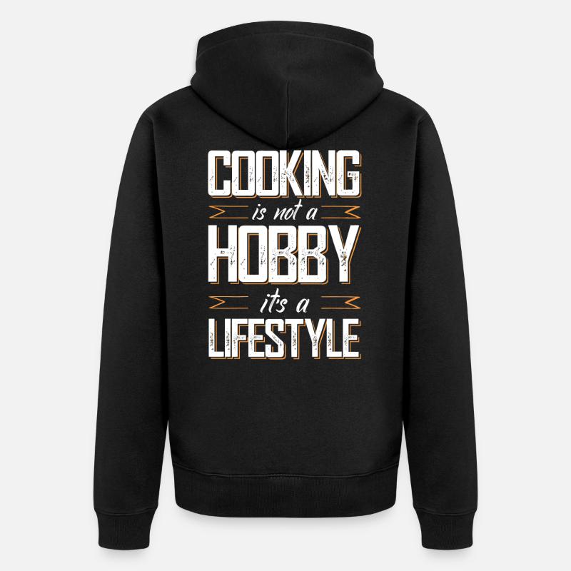 chef cuisinier disant chef - Veste à capuche bio Premium Unisexe - noir
