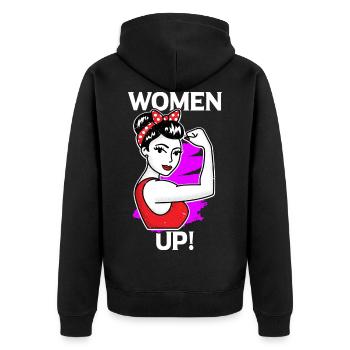 Féministe féministe cadeau feminist - Veste à capuche bio Premium Unisexe - noir - Dos - Nico (187cm)