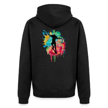 Patineurs filles en skateboard PopArt - Veste à capuche bio Premium Unisexe - noir - Dos - Nico (187cm)