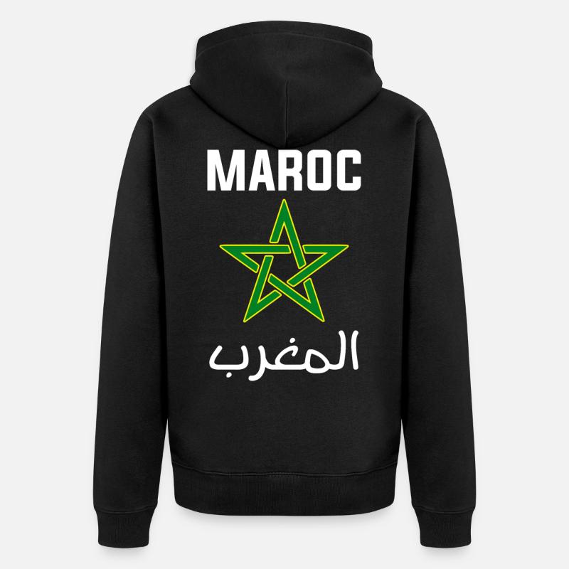 Maroc - Veste à capuche bio Premium Unisexe - noir