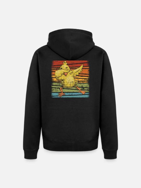 Chicken chickens - Unisex Premium Organic Zip Hoodie - black