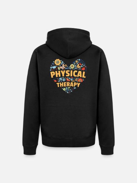 Physiotherapy Heart Physiotherapy - Unisex Premium Organic Zip Hoodie - black