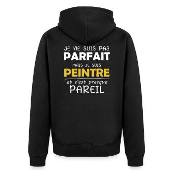 Peintre - Peinture - Cadeau - Drôle - Peindre - Veste à capuche bio Premium Unisexe - noir - Dos - Nico (187cm)