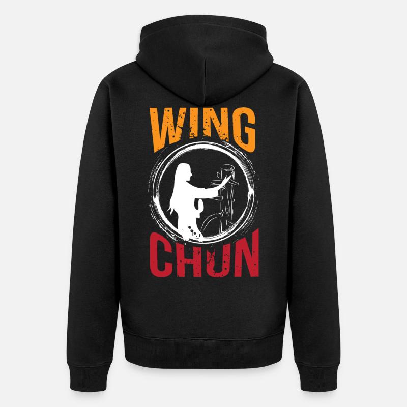 Wingtsun Wing chun - Unisex Premium Bio Zip Hoodie - Schwarz