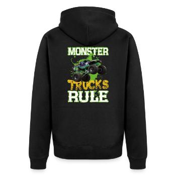 Monster Trucks rule cool Monster Truck Cadeaux - Veste à capuche bio Premium Unisexe - noir - Dos - Nico (187cm)