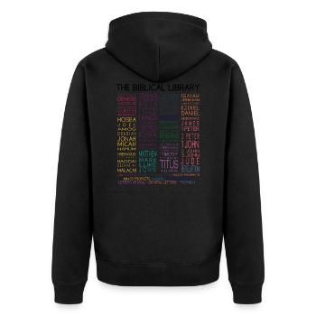 Bibel Design Gottes Wort Jesus Gott Kirche Bibel S - Unisex Premium Bio Zip Hoodie - Schwarz - Hinten - Nico (187cm)