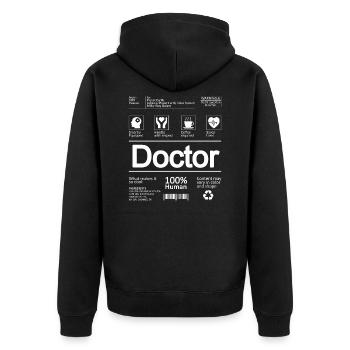 Médecin cadeau médecin médecin hôpital médecins De - Veste à capuche bio Premium Unisexe - noir - Dos - Nico (187cm)