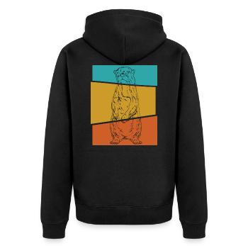 Loutres - Veste à capuche bio Premium Unisexe - noir - Dos - Nico (187cm)