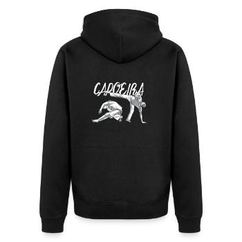 Capoeira, le cadeau de combattant. - Veste à capuche bio Premium Unisexe - noir - Dos - Nico (187cm)