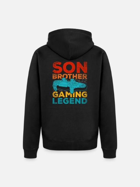 Gaming - Unisex Premium Bio Zip Hoodie - Schwarz